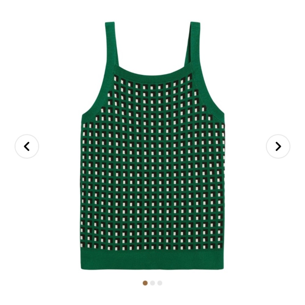 Geometric Print Sweater Tank